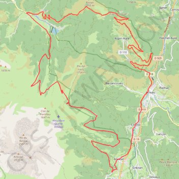 Col d'Aspin et Hourquette d'Ancizan GPS track, route, trail