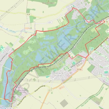 Mennecy et les Marais de l'Essonne GPS track, route, trail