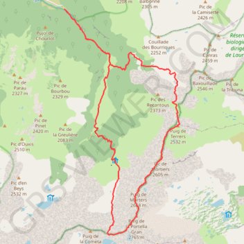 Pic de la grande porteille GPS track, route, trail