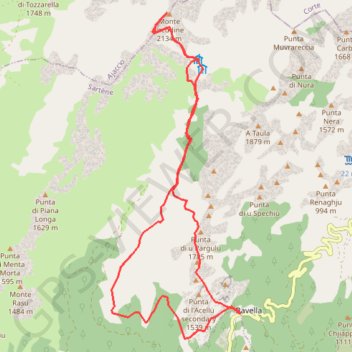 Incudinu GPS track, route, trail