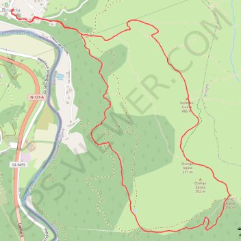 Montée du Xoldoko Gaina en boucle GPS track, route, trail
