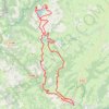 Espalion 🌥/🌧26°/21°, périple jusqu'au barrage de Montézic, cascade du "saut du chien", tour du lac de Saint-Gervais, tour du lac de Maury GPS track, route, trail