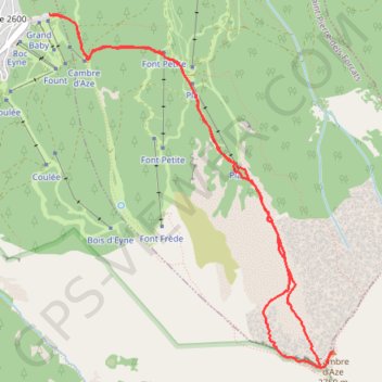Cambre d'Aze - Couloir Vermicelle GPS track, route, trail