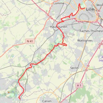 Route du Louvre GPS track, route, trail