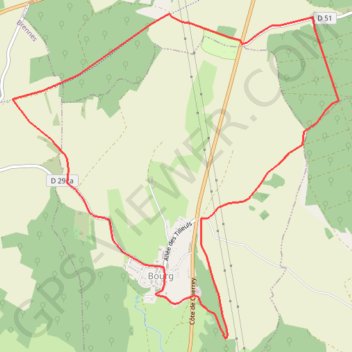 Sortie parcours du coeur bourg GPS track, route, trail