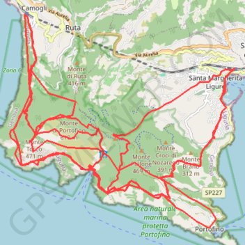 Anello monte portofino GPS track, route, trail
