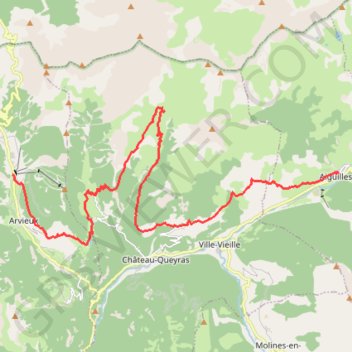 Queyras - Jour 3 GPS track, route, trail
