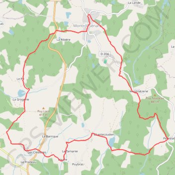 Espace VTT-FFC des Monts de Blond - Circuit N° 14 : Henri IV - 38976 - UtagawaVTT.com GPS track, route, trail