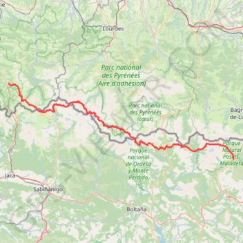 Traversée des Pyrénées de Borce à Benasque GPS track, route, trail