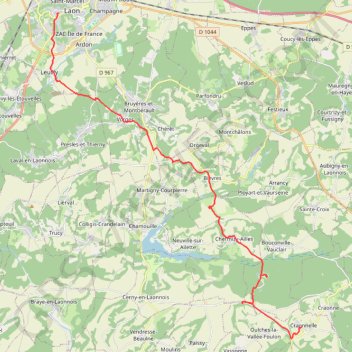 De Laon à Craonnelle GPS track, route, trail