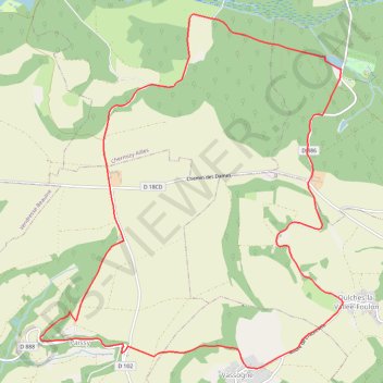 La vallée Foulon - Ailles GPS track, route, trail