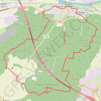 Forêt de Bord-Louviers - Pont-de-l'Arche GPS track, route, trail