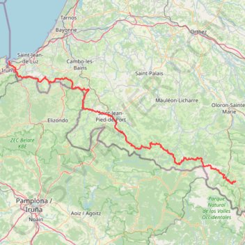 Traversée des Pyrénées Hendaye-Borce GPS track, route, trail