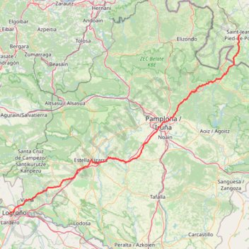 CF-2-1 Camino Francés - 01 Saint-Jean a Logroño GPS track, route, trail