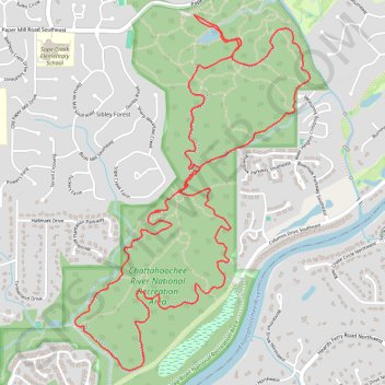 Sope Creek MTB Loop GPS track, route, trail