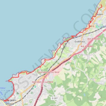 Sentier littoral Bidart GPS track, route, trail