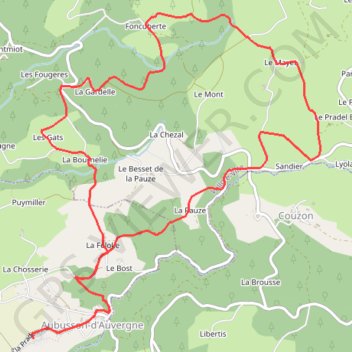 Aubusson - Fontcuberte GPS track, route, trail