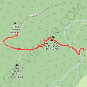 Montée aux Rochers de Pène Blanque (31) GPS track, route, trail