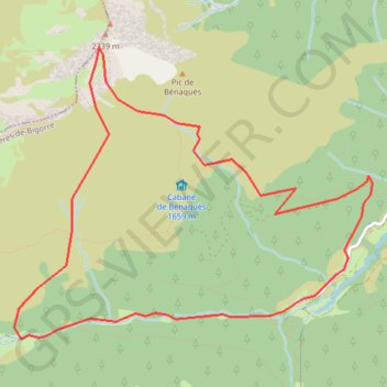 Pic de Montaigu depuis le Chiroulet GPS track, route, trail