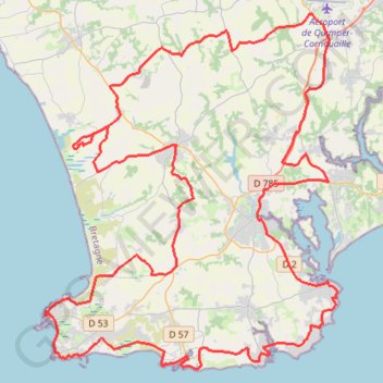 Tréogat Cyclisme sur route GPS track, route, trail