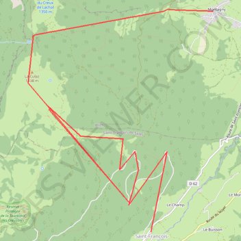 Montagny à Saint François de Salles par le col de la Cochette. GPS track, route, trail