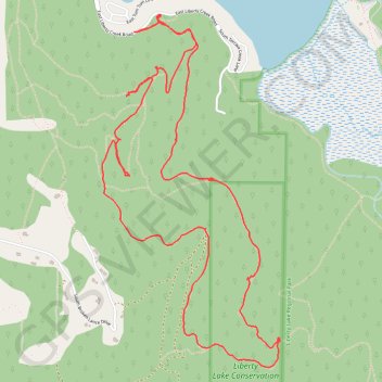 Liberty Lake GPS track, route, trail
