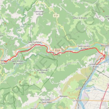 Tronçon1_Track no: 1 GPS track, route, trail