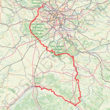 Cergy-Orléans GPS track, route, trail