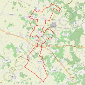 Cozes 25 kms GPS track, route, trail