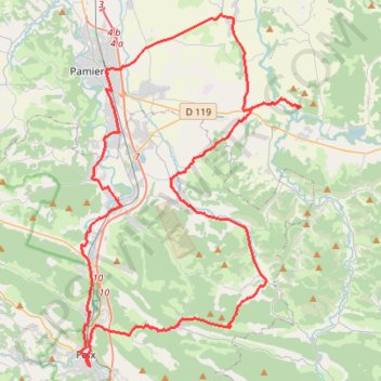 Vals en plaine de Pamiers GPS track, route, trail