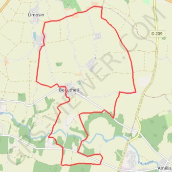 Les Coteaux du Morin et de l'Aubetin - Beautheil GPS track, route, trail