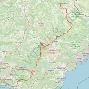 PARCOURS jour 5-270km-IBP461-bicycle GPS track, route, trail