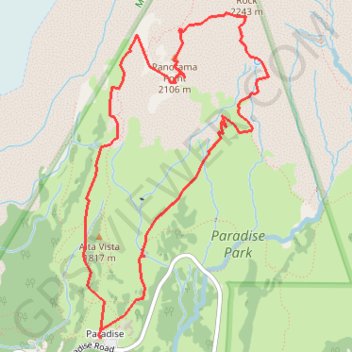 Panorama Point, Golden Gate Falls and Myrtle Falls Loop GPS track, route, trail