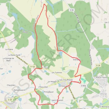 Rando veyrac GPS track, route, trail