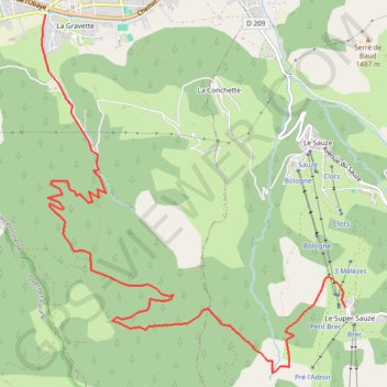 Barcelonnette - Super Sauze GPS track, route, trail
