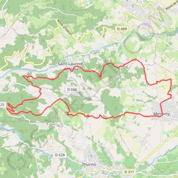 Balade dans les Monts du Lyonnais GPS track, route, trail
