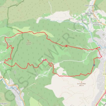 Randonnée à Cuers vers Valcros GPS track, route, trail