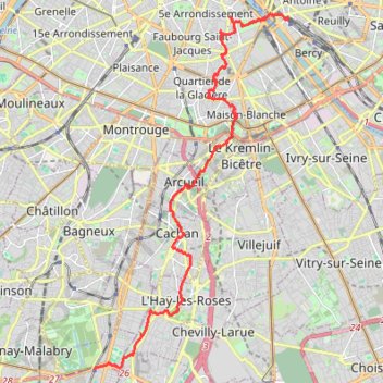 La Bièvre de Paris à Antony GPS track, route, trail