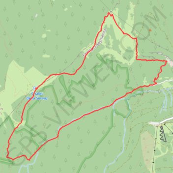 Boucle du Chalet de la servaz GPS track, route, trail