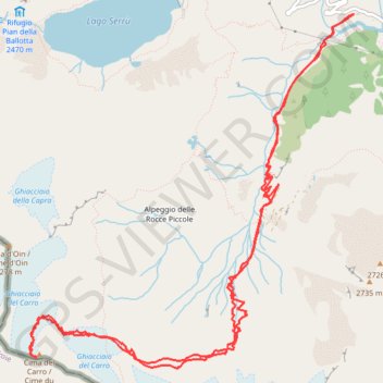 Cima del Carro GPS track, route, trail